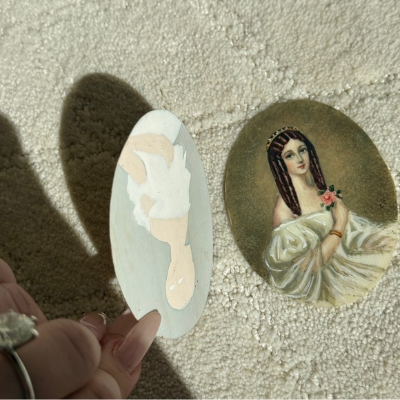 Hand Painted Antique French Portraits - Picture 3 of 4
